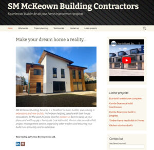 SM McKeown Builders homepage